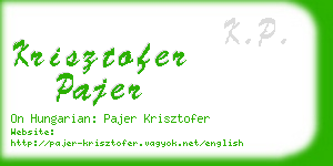 krisztofer pajer business card